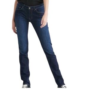 Gasoline Straight Leg Mid Rise Jeans